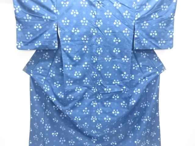 JAPANESE KIMONO / TSUMUGI / WOVEN FLOWER